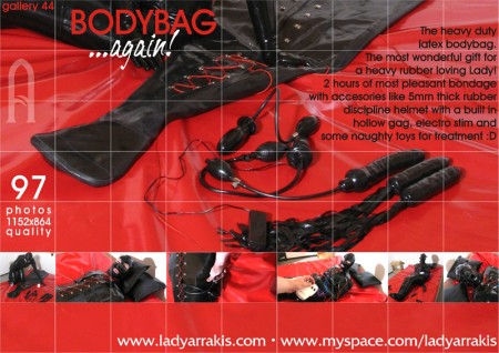 Lady Arrakis - Heavy Rubber Bodybag And Rubber Helmet Bondage Part 2 Lady Arrakis - Heavy Rubber Bodybag And Rubber Helmet Bondage Part 2