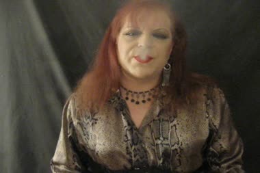 Fetish Transsexual Smoking 4 - Vanessa smokes wearing boots, corset and leather gloves