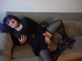 Naughty Goth Sissy Chastity  Masturbation