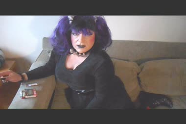 Fetish Trans - Smoking Goth Shemale Joi Cei