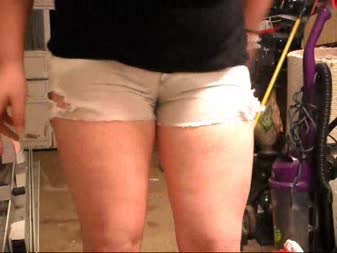Natalees Wetting Clips - Peeing My Tight White Shorts And Black Heels