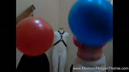 Four Foot Balloon Race 720 Mp4 - Ms morgan thorne and bunny have huge four foot balloons and no air pump to blow them up with. They decide that it will be fun to have a race to see who can blow them up by mouth first. They've always been a little competitive and silly. They run into the first problem when they find that the lip of the balloon is too big for their mouths. They figure it out and start blowing up the balloons, slowly filling them with air. As they go, they start to get light headed, they've been hyperventilating! Watch as they giggle and try not to fall over while still not giving up on the balloons, neither one willing to admit defeat.	
finally, they have to admit that they can't keep up the pace of blowing up these balloons, so they decide to have fun letting the air out, making lots of silly noises, blowing the air on each other and generally being silly *****. Enjoy this rare candid clip of ms morgan!		
in this clip: ms morgan thorne, bunny, balloons non-pop, candid, laughing, corset, gothic *****, curvy women, large balloons