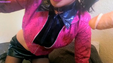 Latex Roxie - Pink Leather Snakeskin Part 1 Latex Roxie - Pink Leather Snakeskin Part 1